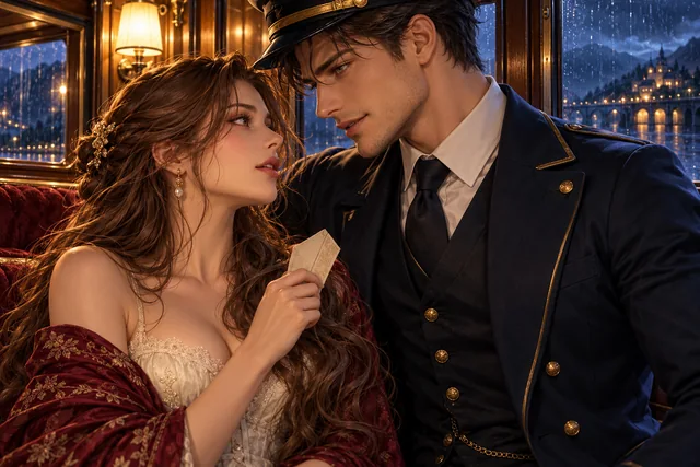 Two original characters aboard a midnight train